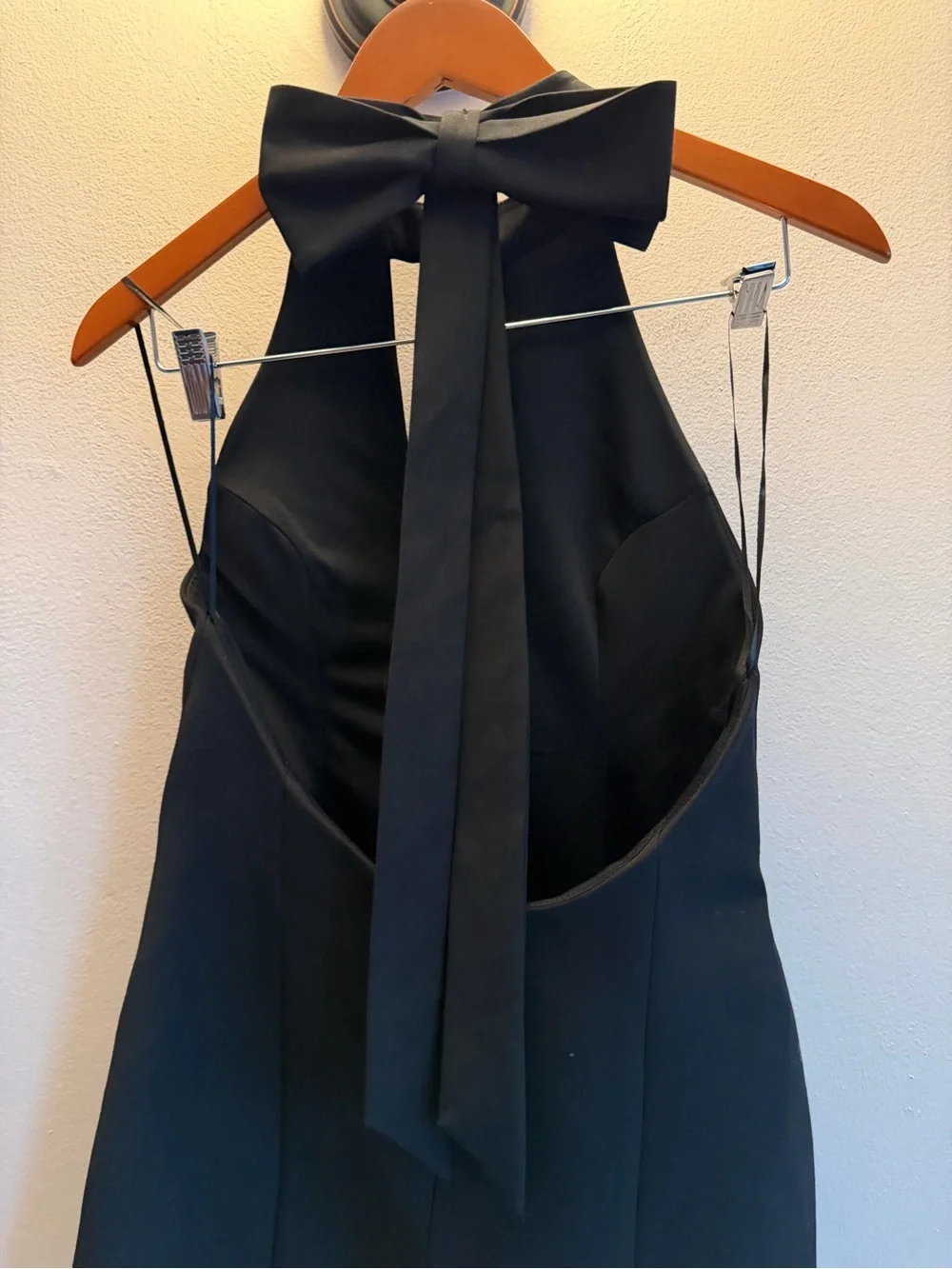 Zara Black Halter Neck Bow Back Mini Dress 4661/226/800 NWT - Picture 6 of 8